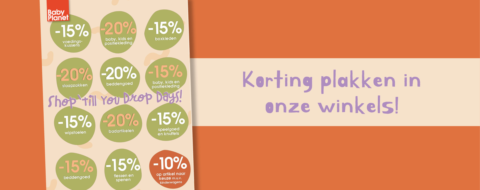 Korting op babyspullen tijdens de Shop 'till you drop Days