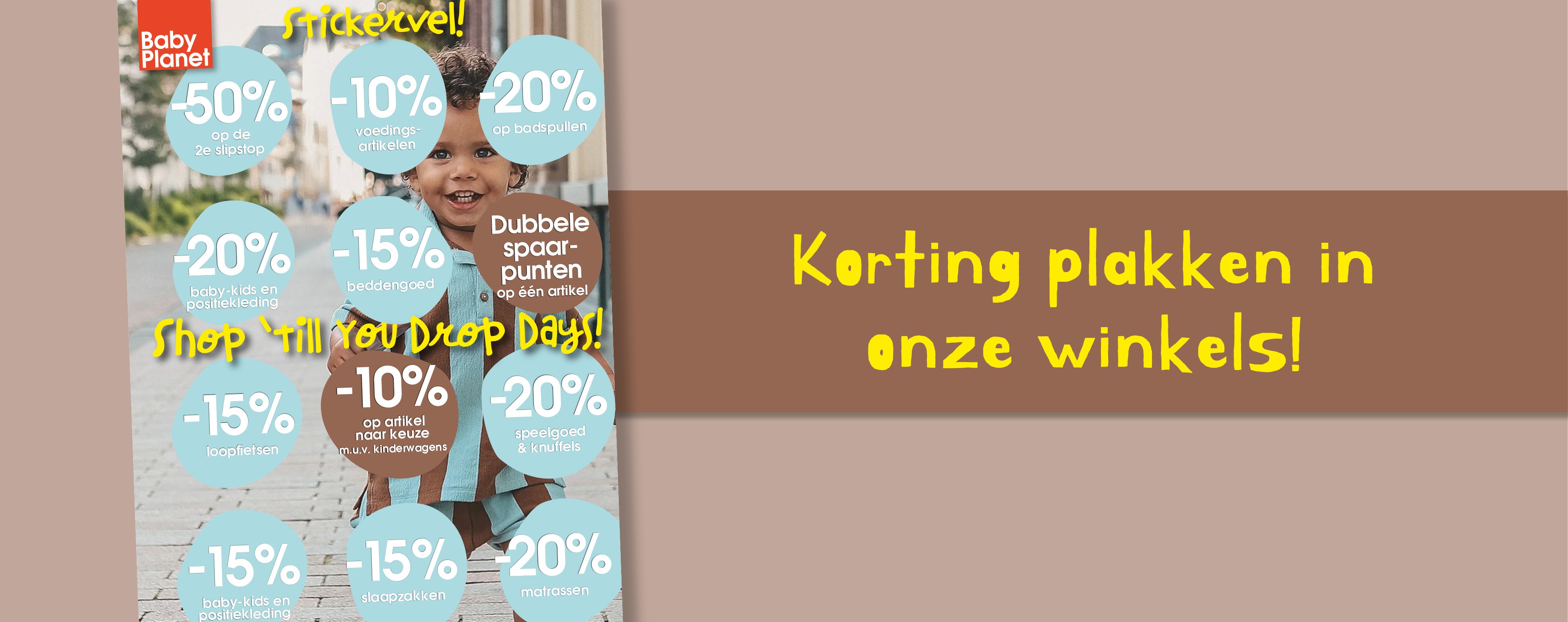 Korting op babyspullen tijdens de Shop 'till you drop Days