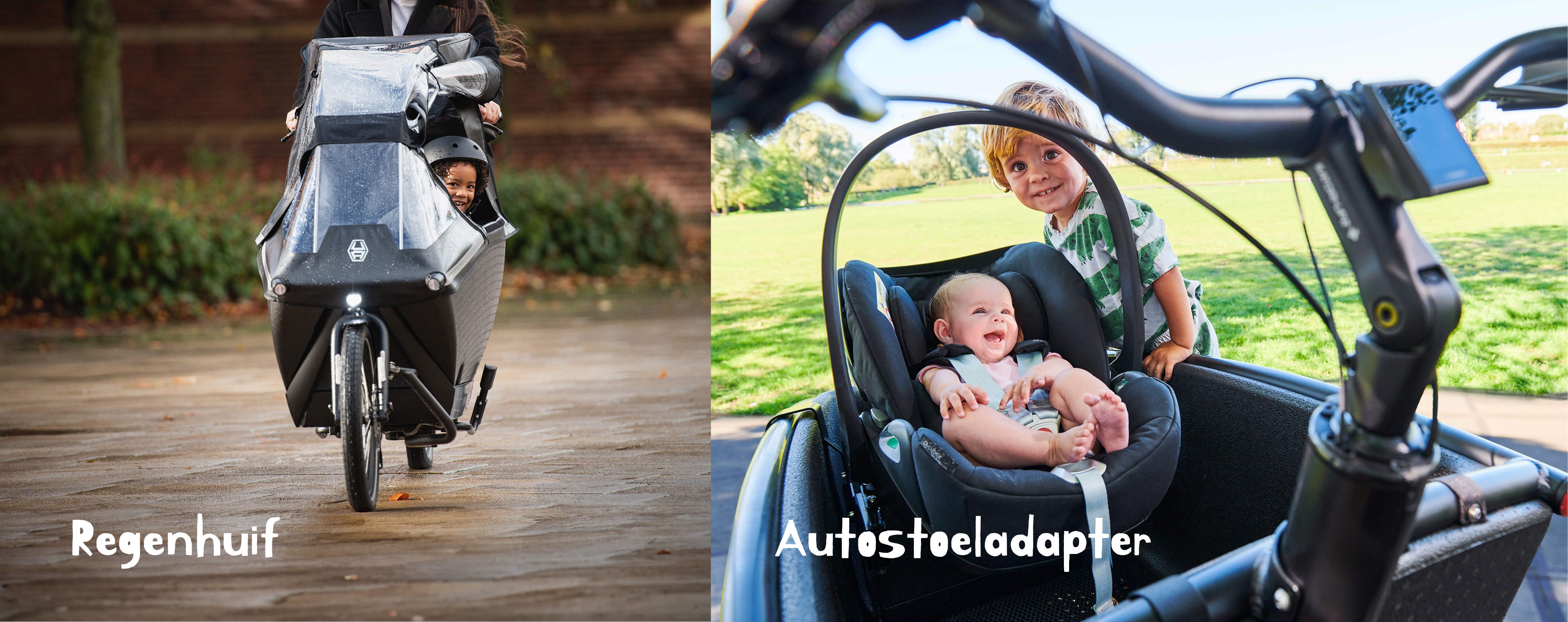 gratis accessoires bij een bakfiets bij Dumo