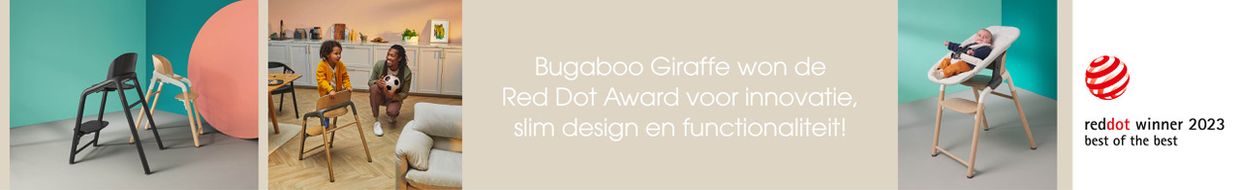 Red dot award voor de Giraffe warm wood/ grey